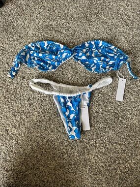 Bright Swimwear Blue Bikini set NWT